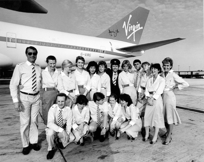 RB with cabin crew - launch of airline in 1984